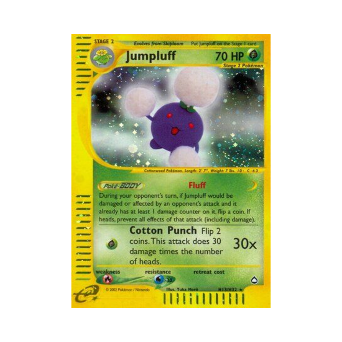 포켓몬 TCG 솜솜코 RH 아쿠아폴리스 (영문판)(Pokemon TCG Jumpluff RH Aquapolis (English Ver.))