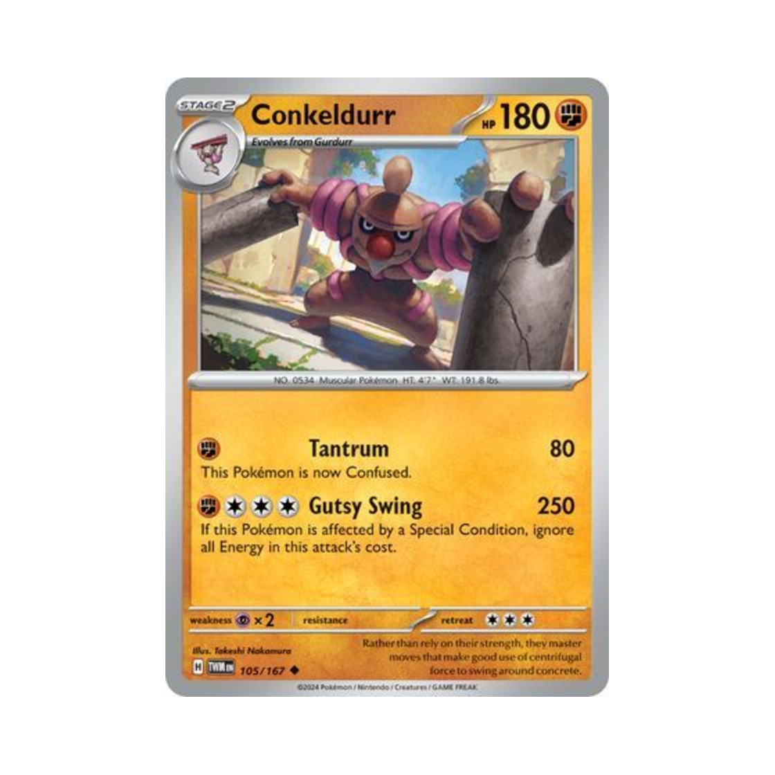 포켓몬 TCG 노보청 U 트와일라잇 마스커레이드 (영문판)(Pokemon TCG Conkeldurr U Twilight Masquerade (English Ver.)) - 1