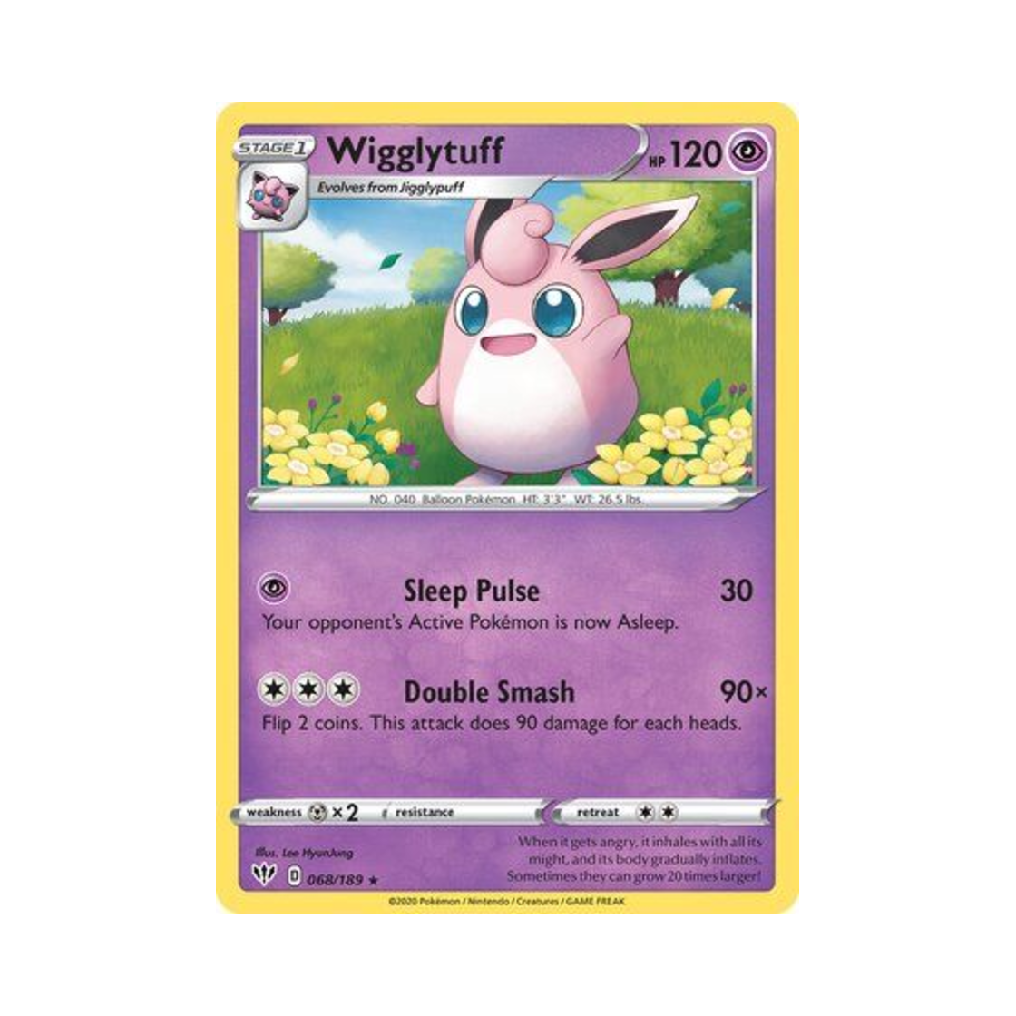 포켓몬 TCG 푸크린 R 다크니스 어블레이즈 (영문판)(Pokemon TCG Wigglytuff R Darkness Ablaze (English Ver.)) - 1