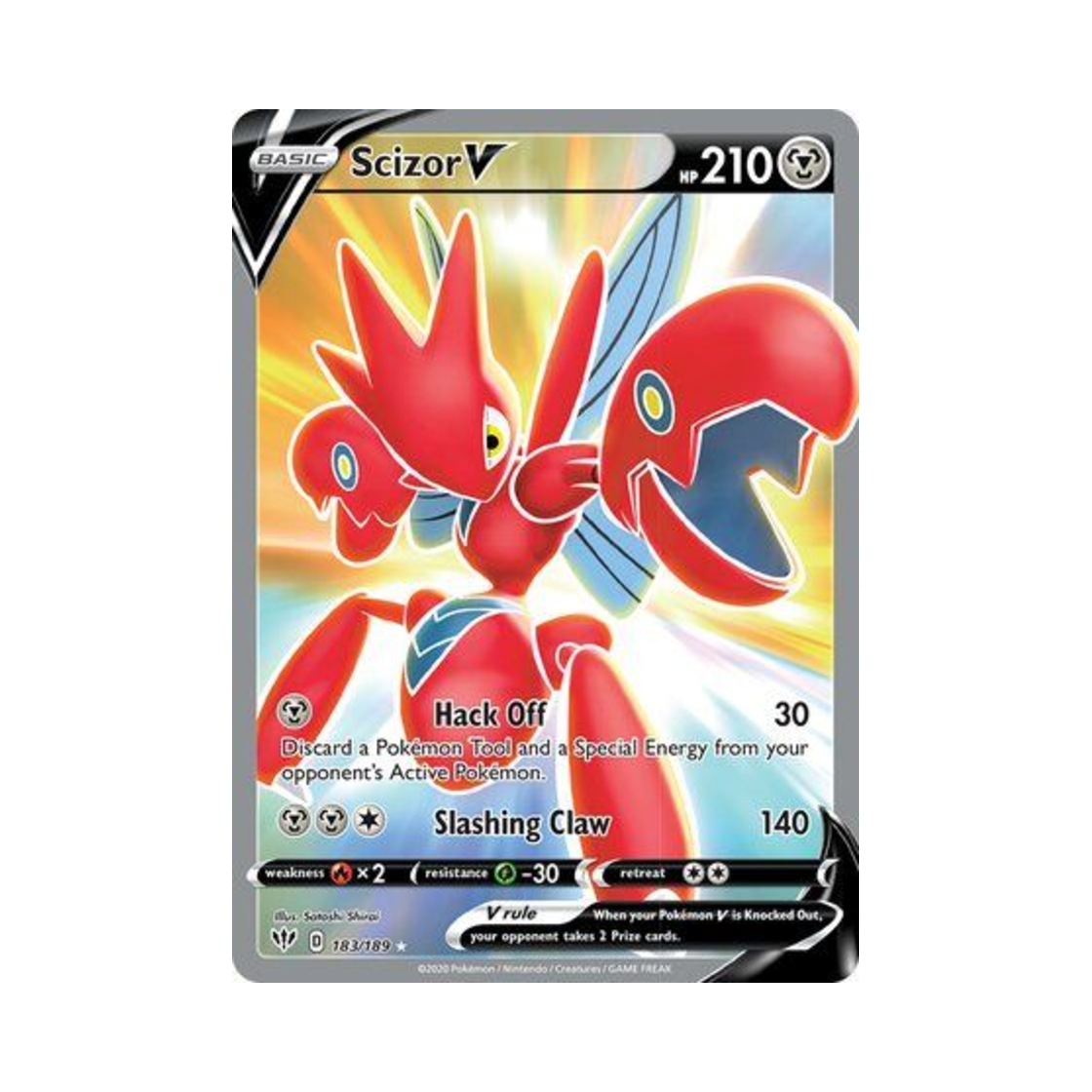 포켓몬 TCG 핫삼 V RU 다크니스 어블레이즈 (영문판)(Pokemon TCG Scizor V RU Darkness Ablaze (English Ver.)) - 1
