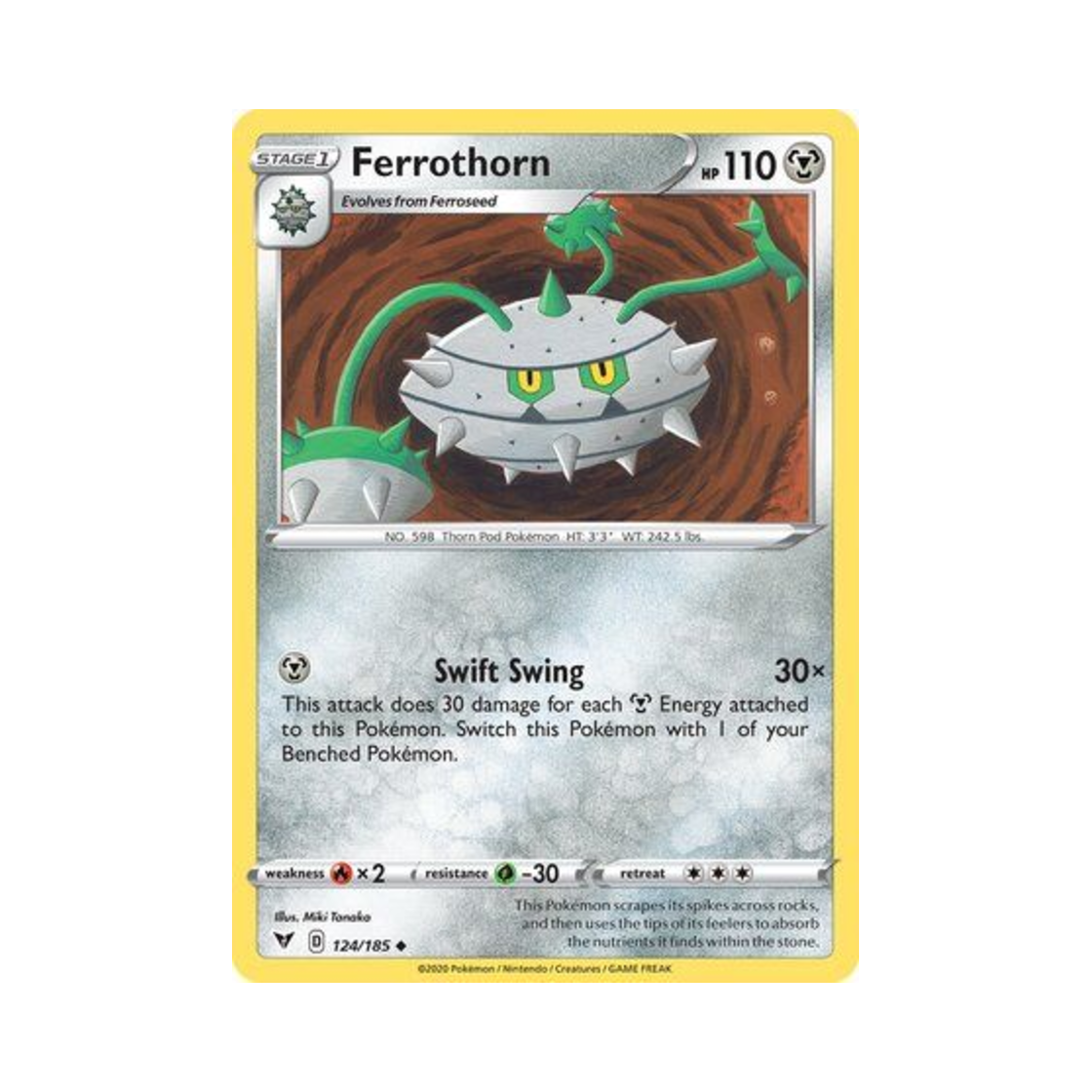 포켓몬 TCG 너트령 U 비비드 볼티지 (영문판)(Pokemon TCG Ferrothorn U Vivid Voltage (English Ver.)) - 1