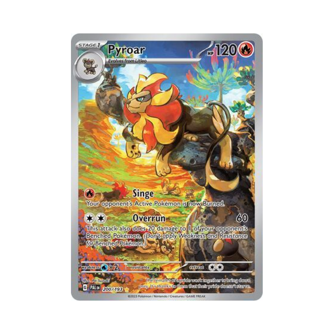 포켓몬 TCG 화염레오 IR 팔데아 이볼브드 (영문판)(Pokemon TCG Pyroar IR Paldea Evolved (English Ver.))