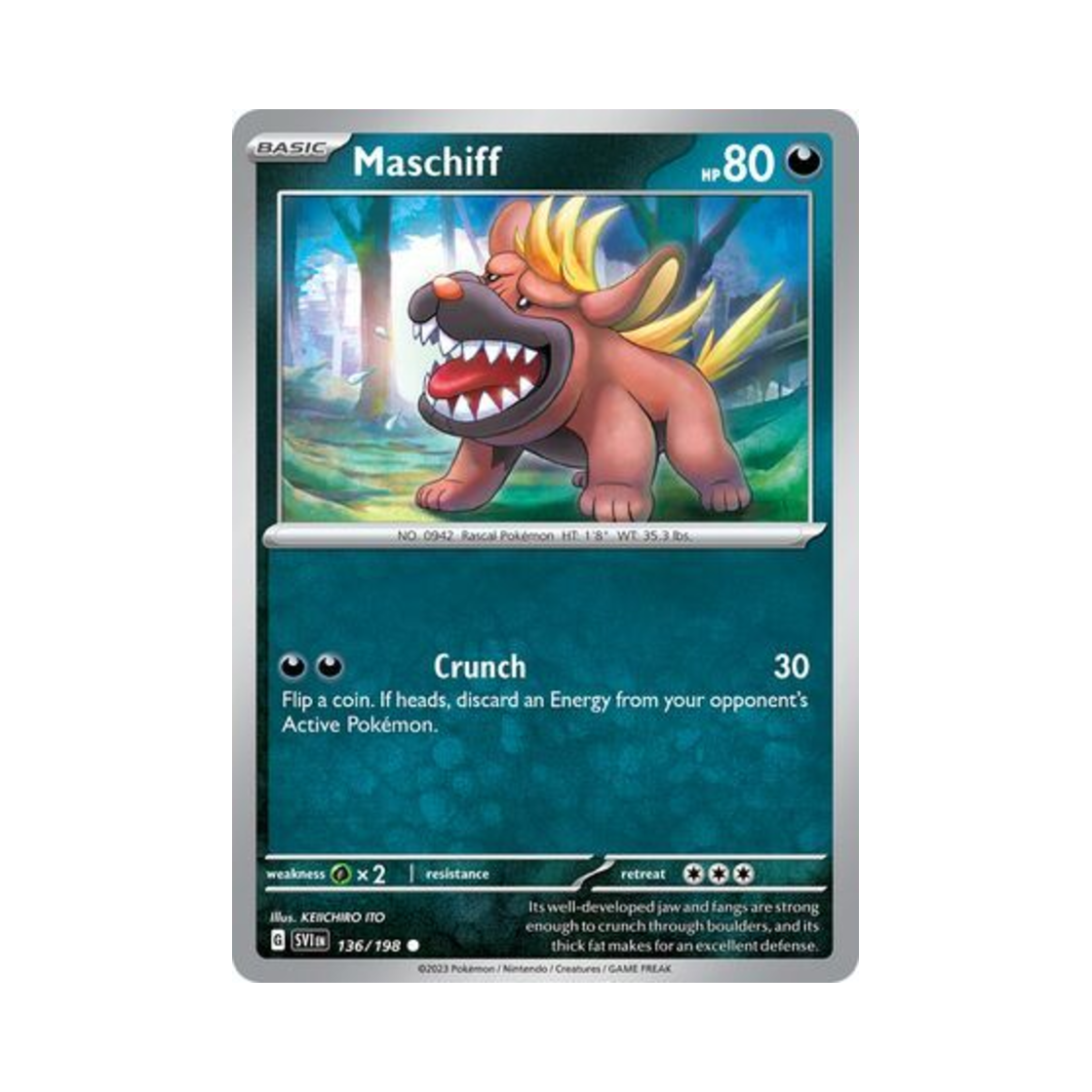 포켓몬 TCG 오라티프 C 스칼렛 & 바이올렛 (영문판)(Pokemon TCG Maschiff C Scarlet & Violet (English Ver.)) - 1
