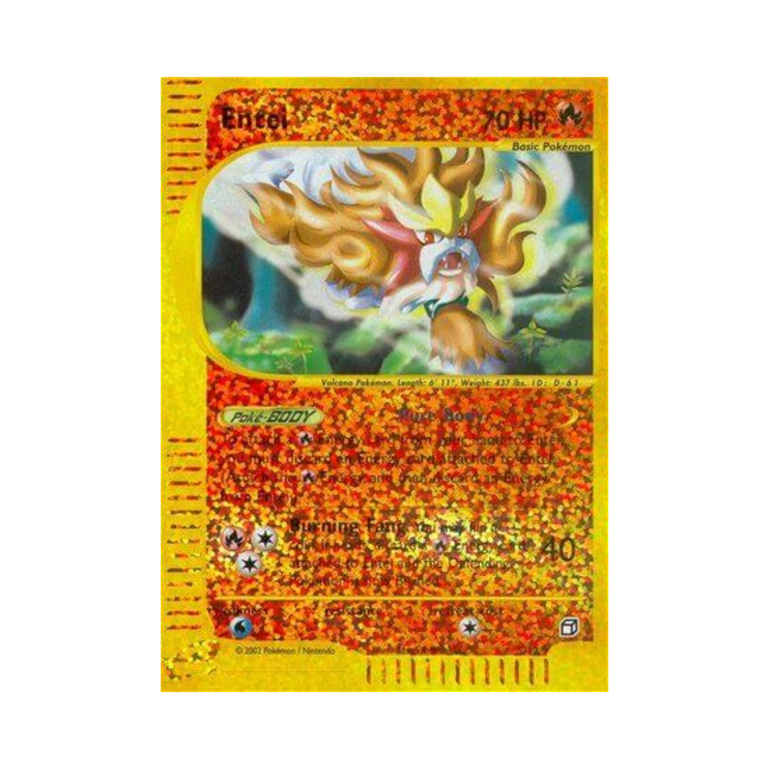 포켓몬 TCG 앤테이 RH 박스 토퍼스 e-카드 시리즈 (영문판)(Pokemon TCG Entei RH Box Toppers e-Card Series (English Ver.))