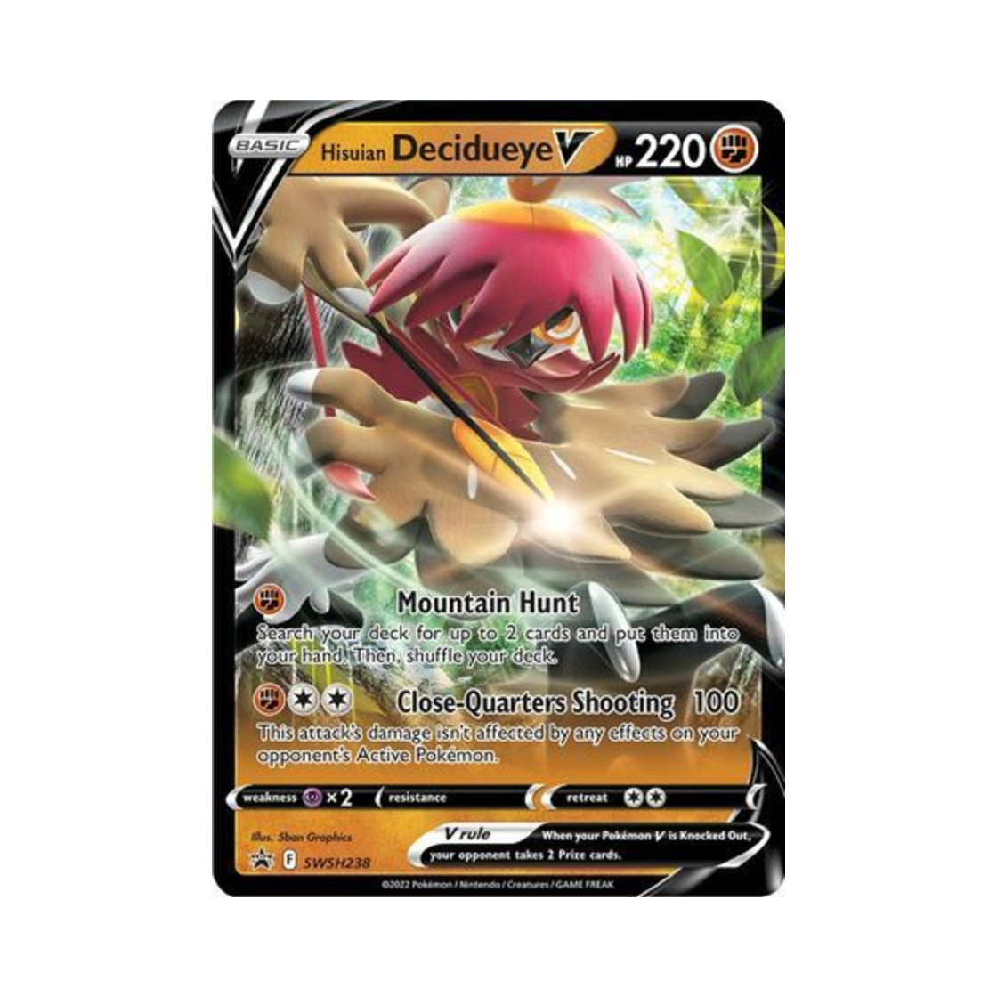 포켓몬 TCG 히스이 모크나이퍼 V P 소드 & 실드 프로모카드 (영문판)(Pokemon TCG Hisuian Decidueye V P Sword & Shield Promos (English Ver.)) - 1