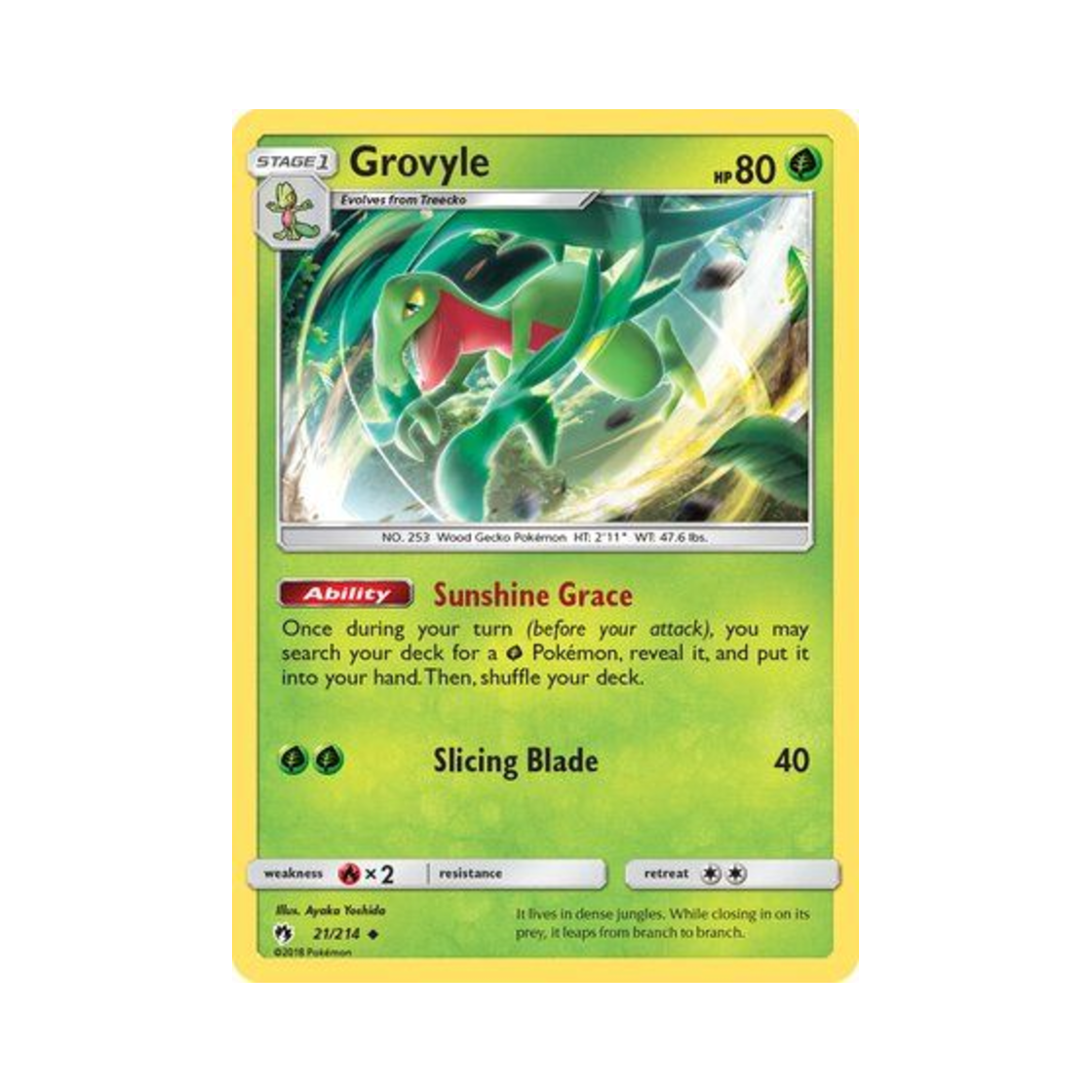 포켓몬 TCG 나무돌이 U 로스트 썬더 (영문판)(Pokemon TCG Grovyle U Lost Thunder (English Ver.)) - 1