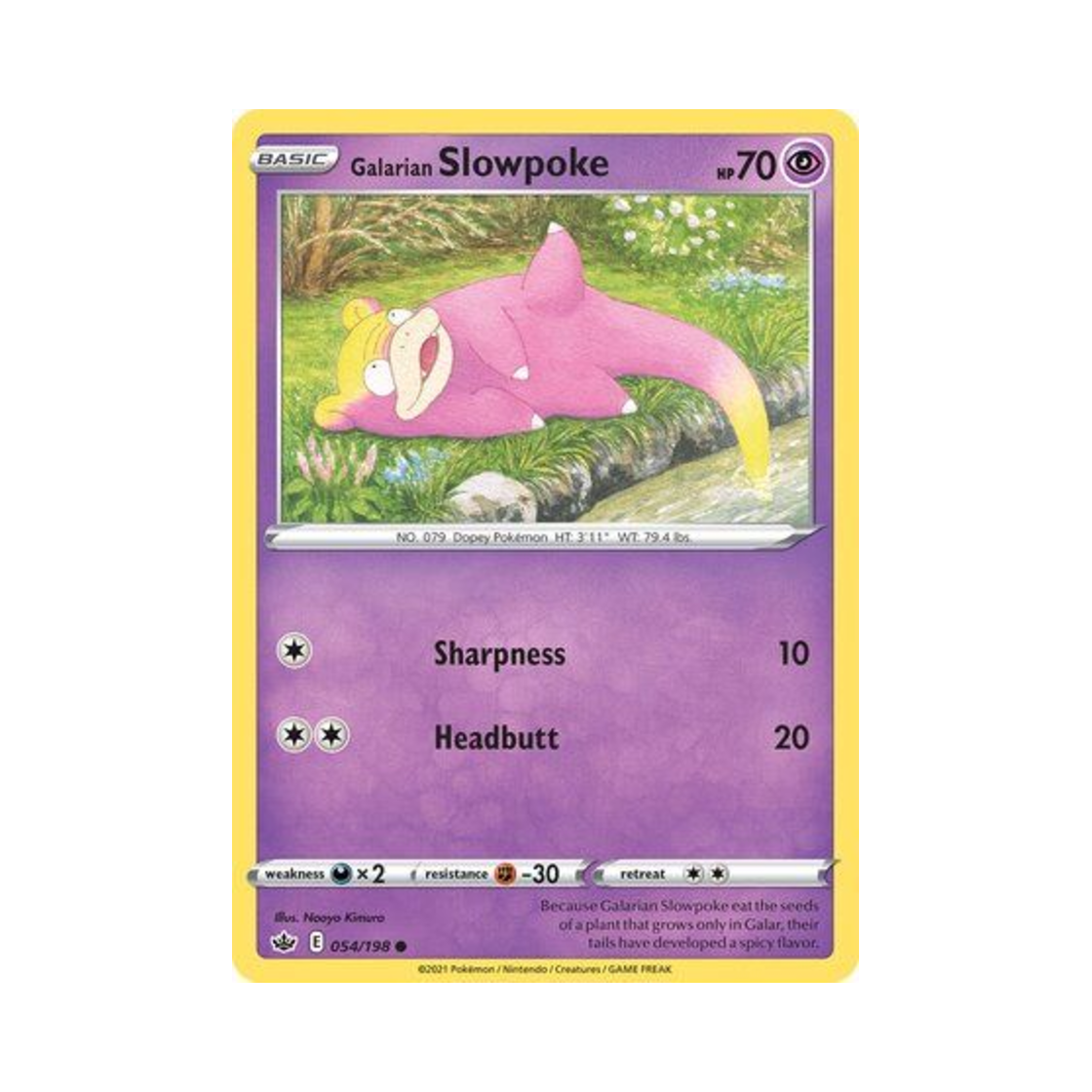 포켓몬 TCG 가라르 야돈 C 칠링 레인 (영문판)(Pokemon TCG Galarian Slowpoke C Chilling Reign (English Ver.)) - 1