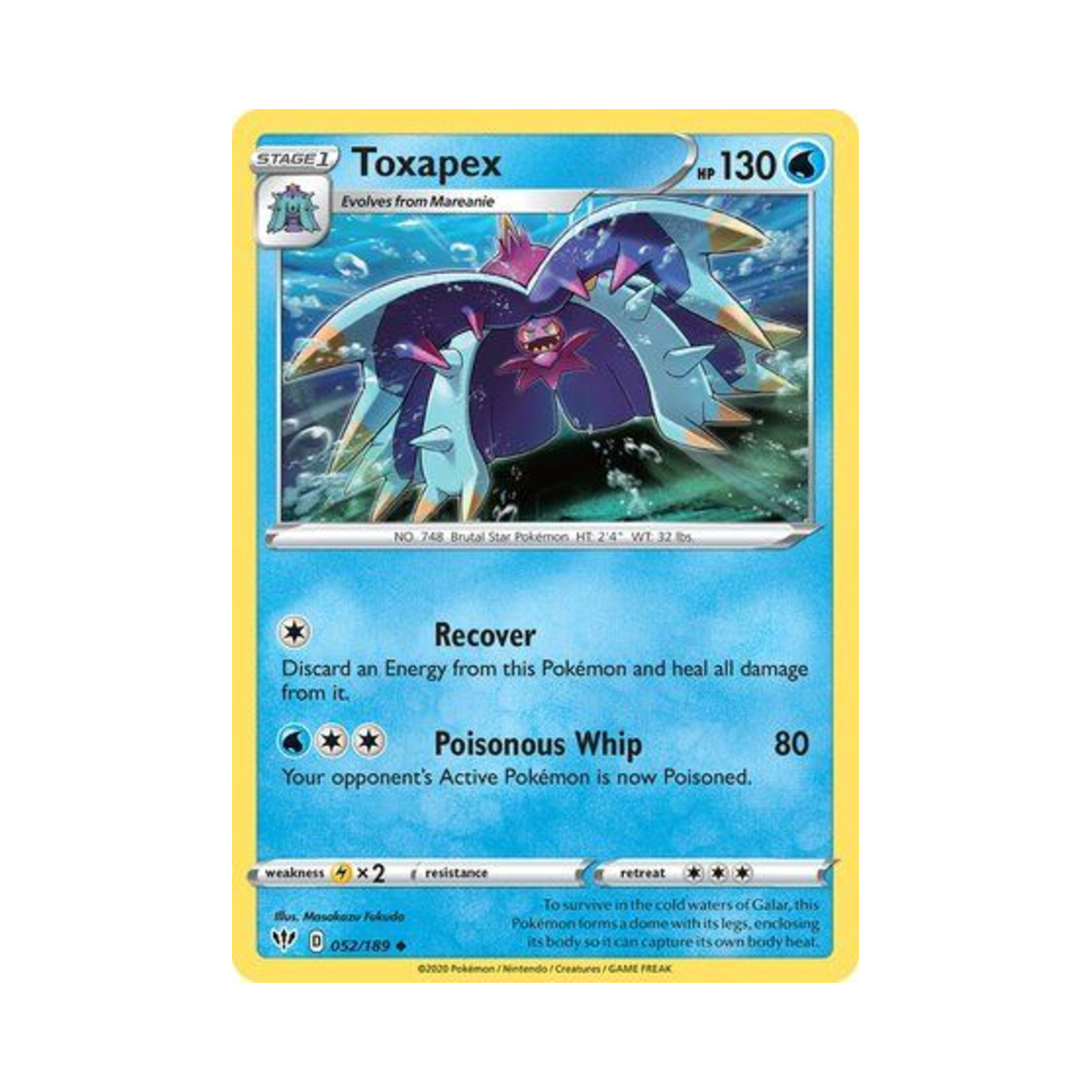 포켓몬 TCG 더시마사리 U 다크니스 어블레이즈 (영문판)(Pokemon TCG Toxapex U Darkness Ablaze (English Ver.)) - 1