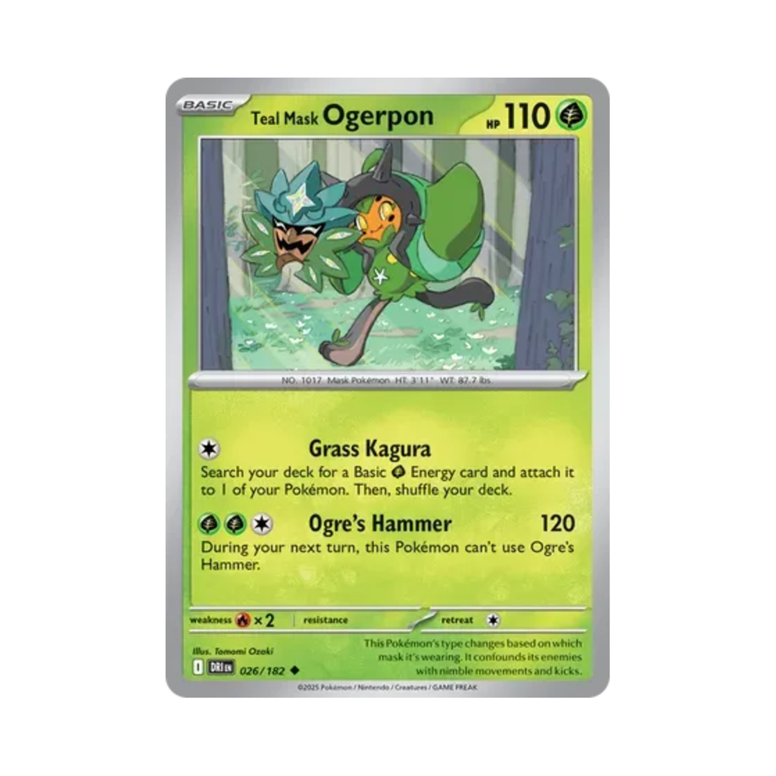 포켓몬 TCG 오거폰 벽록의 가면 U 데스티니드 라이벌스 (영문판)(Pokemon TCG Teal Mask Ogerpon U Destined Rivals (English Ver.)) - 1