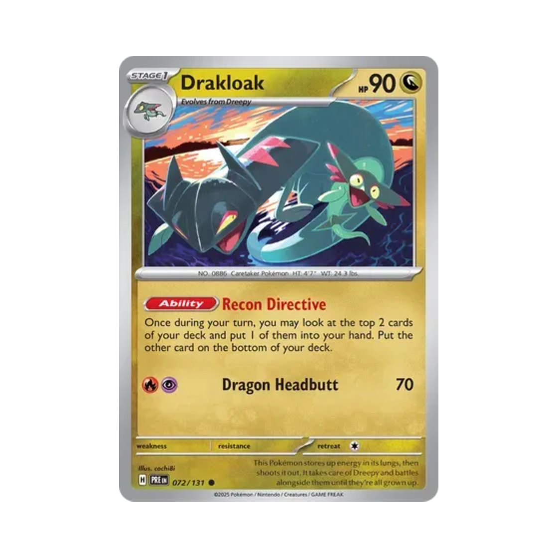포켓몬 TCG 드래런치 C 프리즈매틱 에볼루션즈 (영문판)(Pokemon TCG Drakloak C Prismatic Evolutions (English Ver.)) - 1