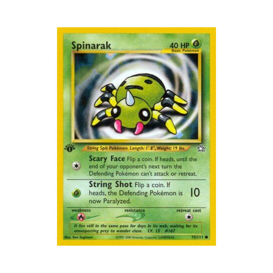 포켓몬 TCG 페이검 C 네오 제네시스 (영문판)(Pokemon TCG Spinarak C Neo Genesis (English Ver.)) - 1