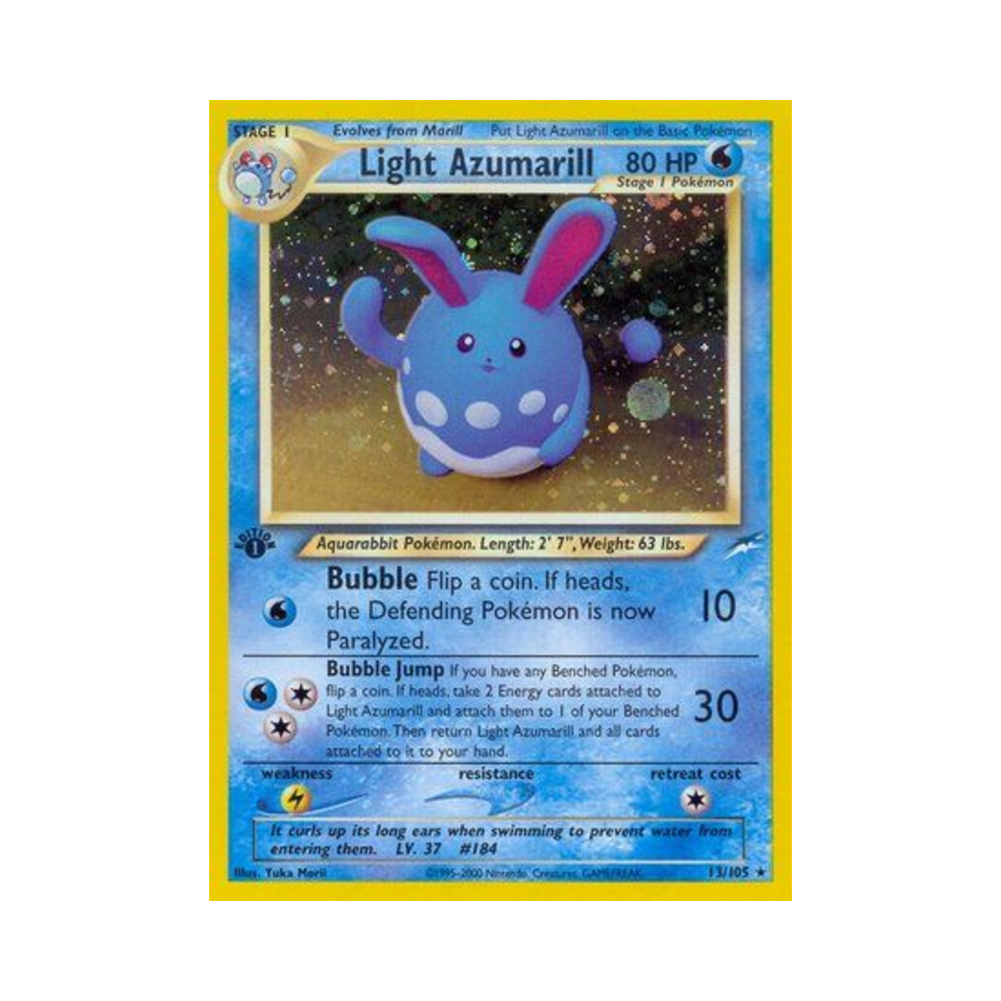 포켓몬 TCG 라이트 마릴리 RH 네오 데스티니 (영문판)(Pokemon TCG Light Azumarill RH Neo Destiny (English Ver.))