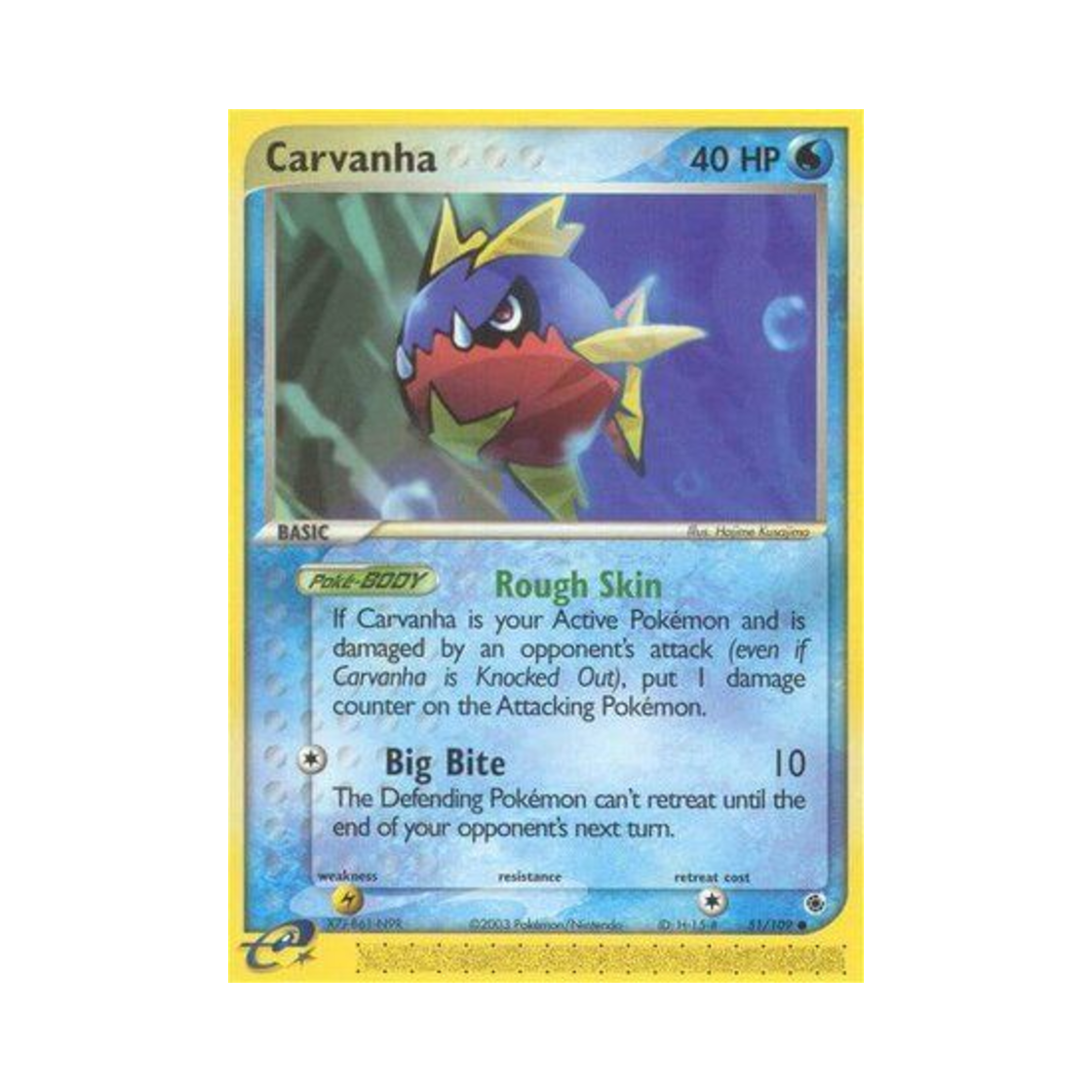 포켓몬 TCG 샤프니아 C EX 루비 & 사파이어 (영문판)(Pokemon TCG Carvanha C EX Ruby & Sapphire (English Ver.)) - 1