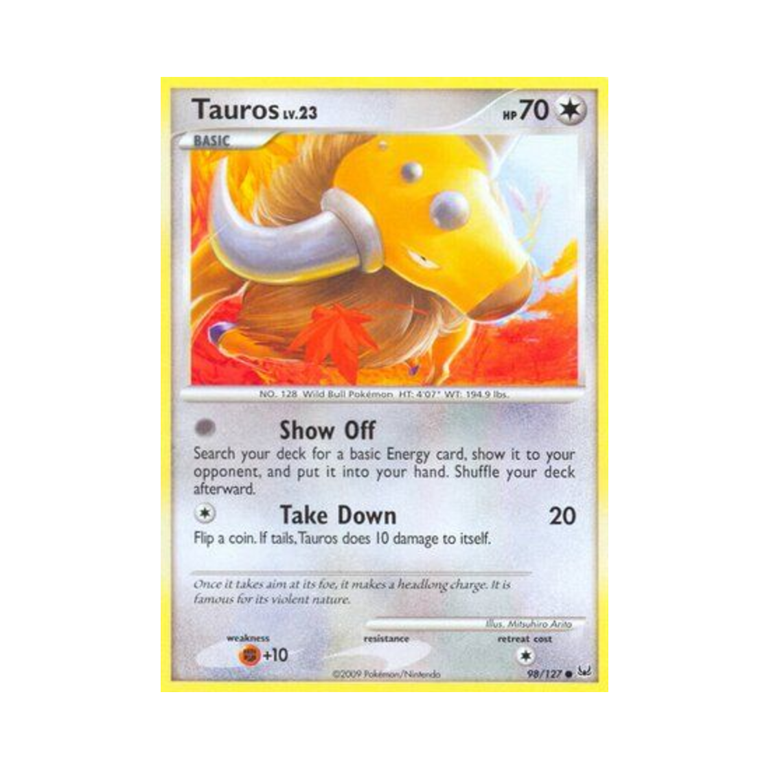 포켓몬 TCG 켄타로스 C 플래티넘 (영문판)(Pokemon TCG Tauros C Platinum (English Ver.)) - 1