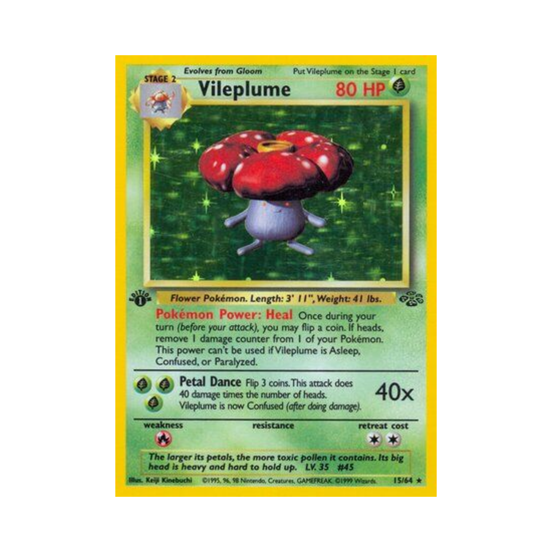 포켓몬 TCG 라플레시아 RH 정글 (영문판)(Pokemon TCG Vileplume RH Jungle (English Ver.)) - 1
