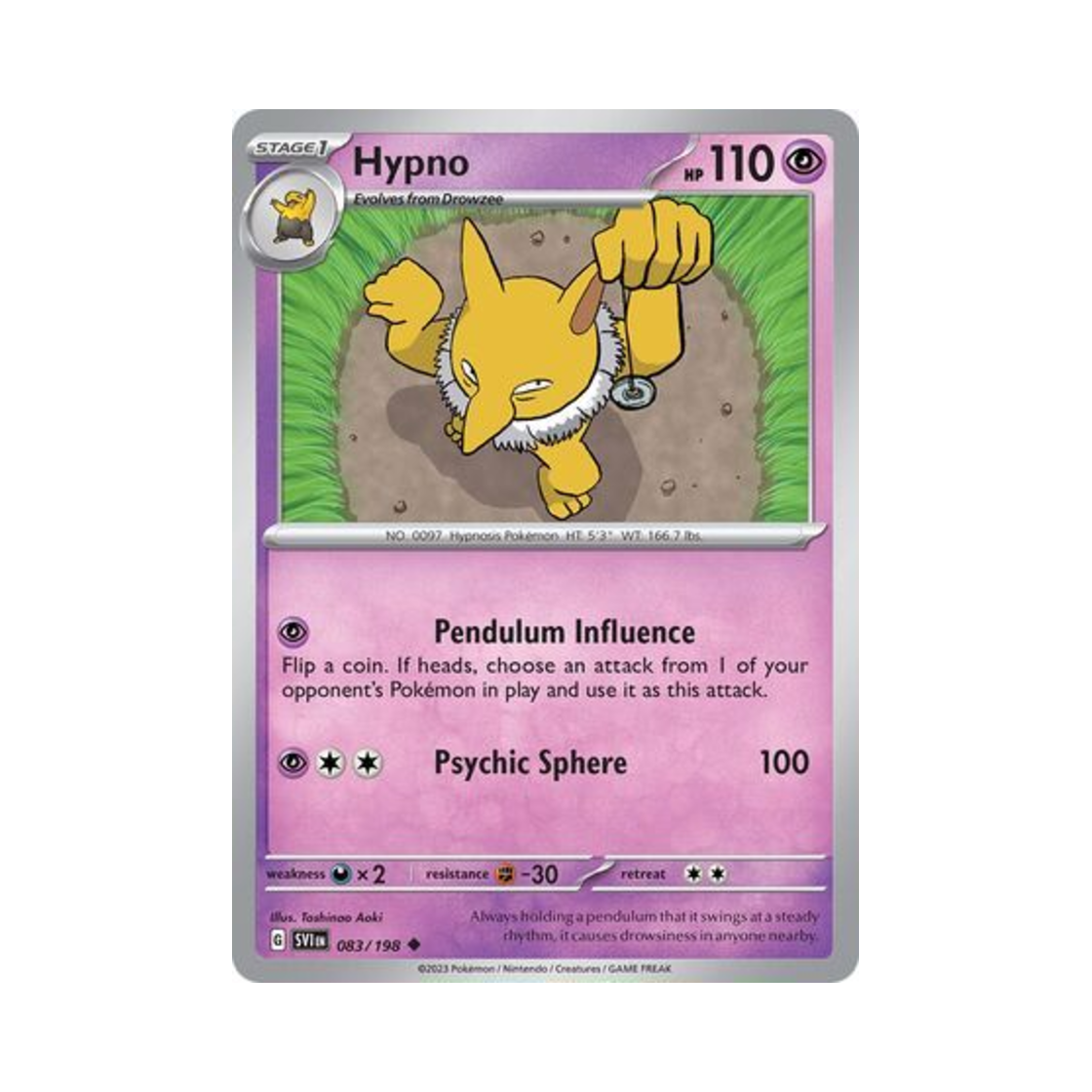 포켓몬 TCG 슬리퍼 U 스칼렛 & 바이올렛 (영문판)(Pokemon TCG Hypno U Scarlet & Violet (English Ver.)) - 1