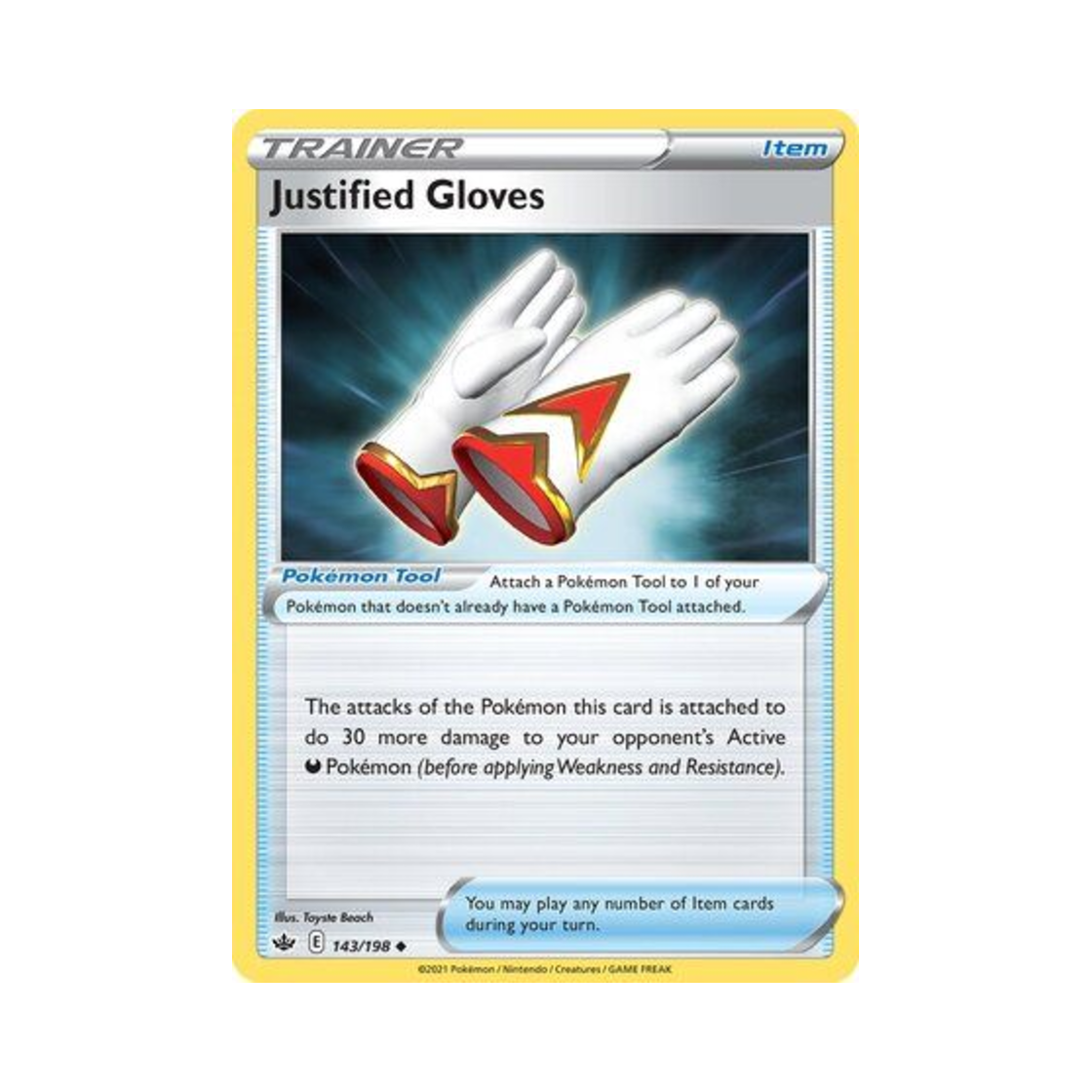 포켓몬 TCG 정의글러브 U 칠링 레인 (영문판)(Pokemon TCG Justified Gloves U Chilling Reign (English Ver.)) - 1