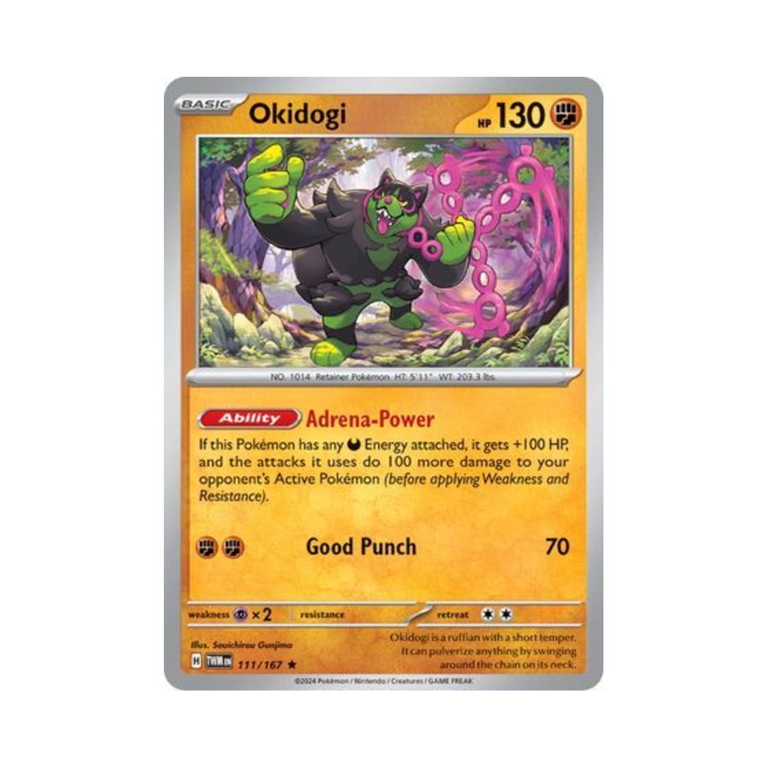 포켓몬 TCG 조타구 R 트와일라잇 마스커레이드 (영문판)(Pokemon TCG Okidogi R Twilight Masquerade (English Ver.)) - 1