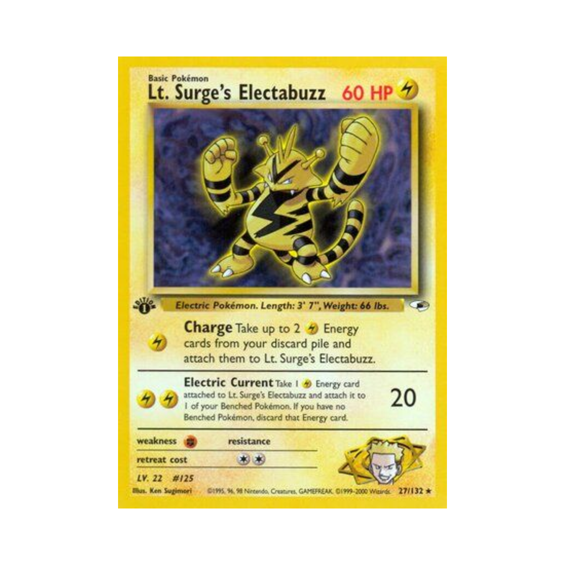 포켓몬 TCG 마티스의 에레브 R 짐 히어로즈 (영문판)(Pokemon TCG Lt. Surge's Electabuzz R Gym Heroes (English Ver.))