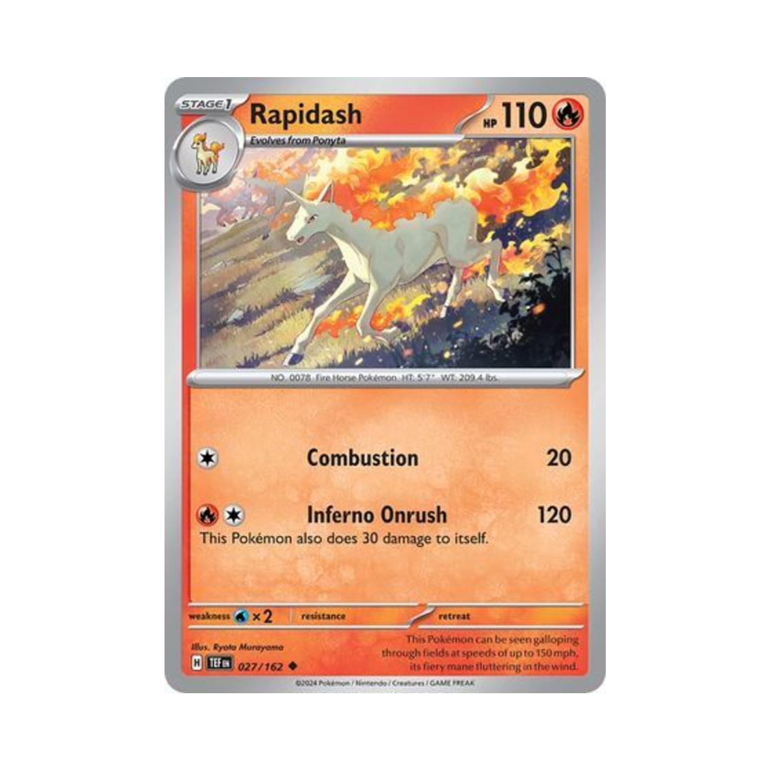 포켓몬 TCG 날쌩마 U 템포럴 포시스 (영문판)(Pokemon TCG Rapidash U Temporal Forces (English Ver.)) - 1