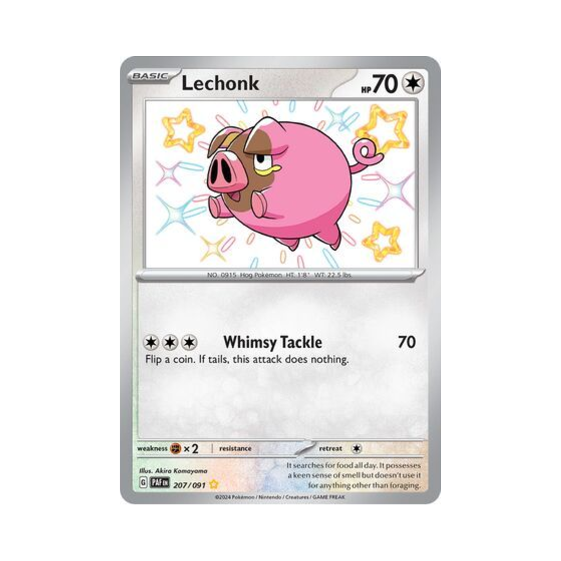 포켓몬 TCG 맛보돈 SR 팔데아 페이트 (영문판)(Pokemon TCG Lechonk SR Paldean Fates (English Ver.))
