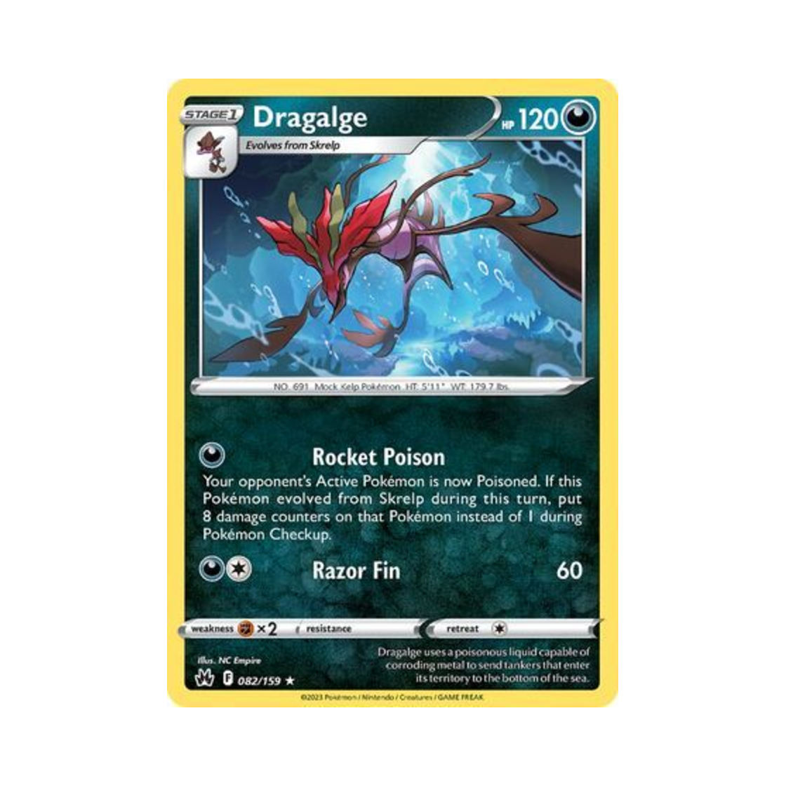 포켓몬 TCG 드래캄 R 크라운 제니스 (영문판)(Pokemon TCG Dragalge R Crown Zenith (English Ver.)) - 1