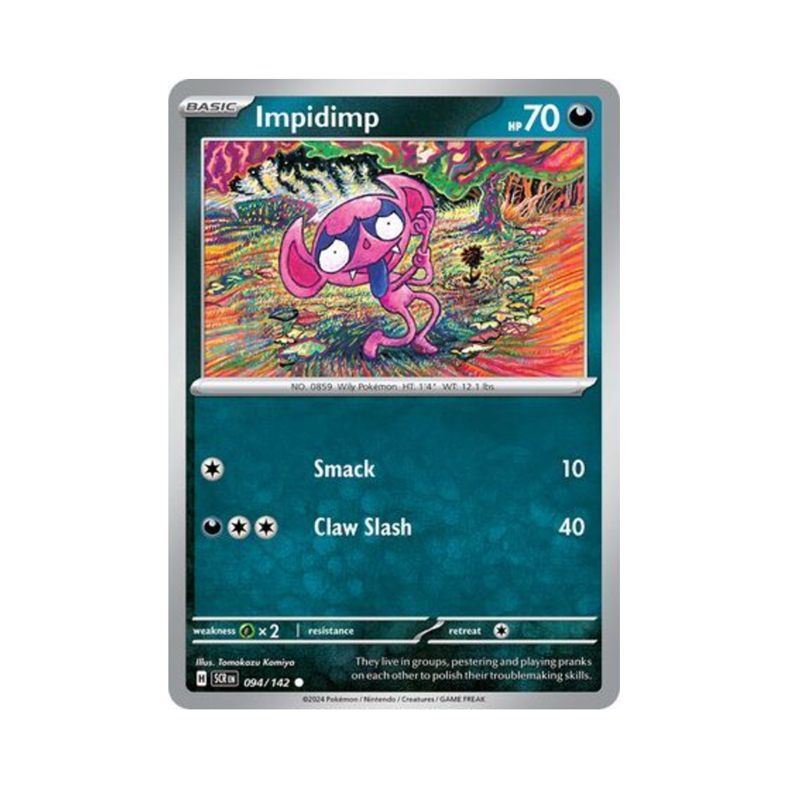 포켓몬 TCG 메롱꿍 C 스텔라 크라운 (영문판)(Pokemon TCG Impidimp C Stellar Crown (English Ver.)) - 1