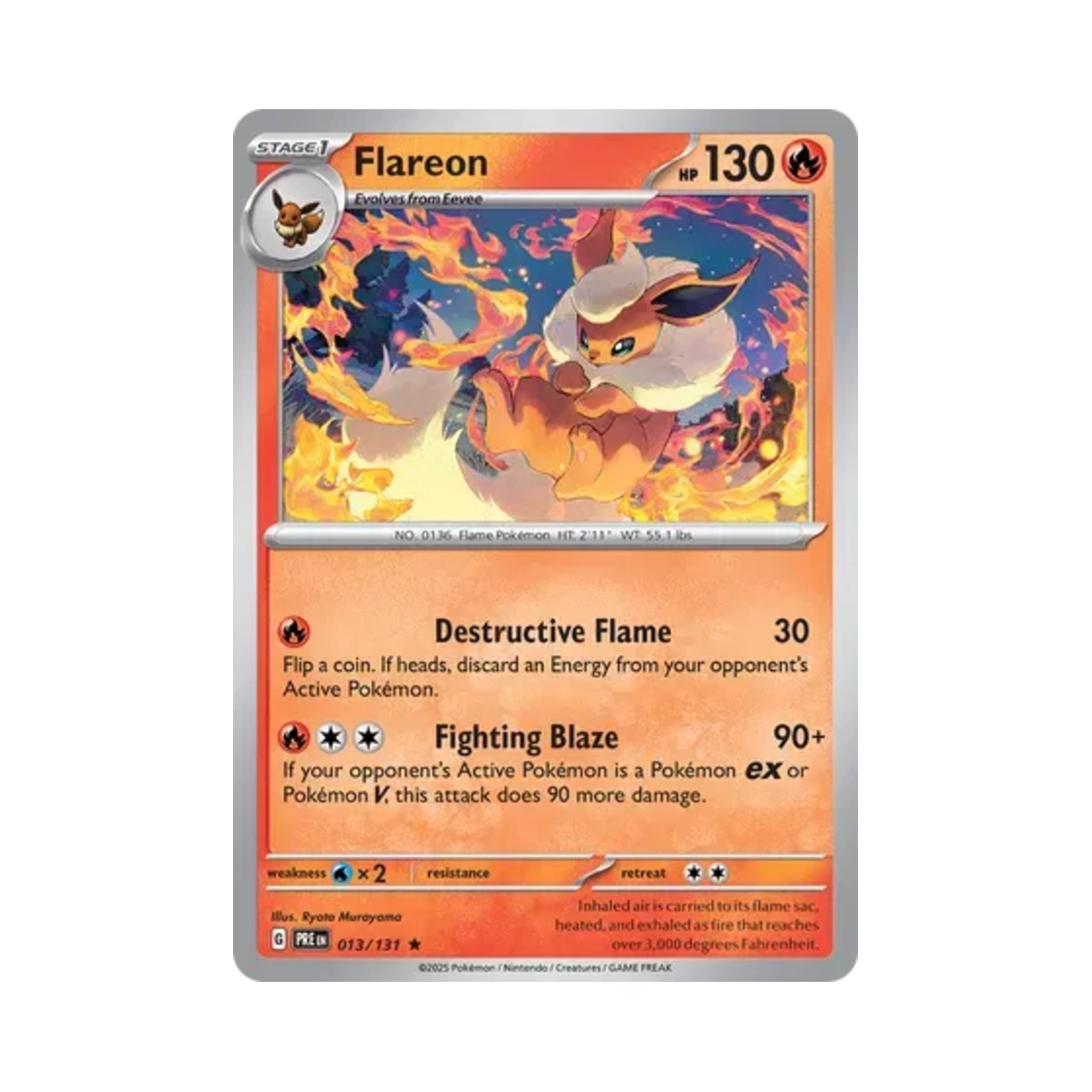 포켓몬 TCG 부스터 R 프리즈매틱 에볼루션즈 (영문판)(Pokemon TCG Flareon R Prismatic Evolutions (English Ver.)) - 1