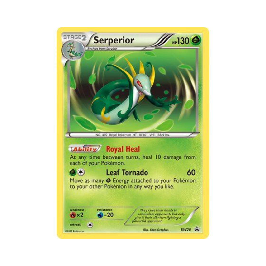 포켓몬 TCG 샤로다 P 블랙 & 화이트 프로모카드 (영문판)(Pokemon TCG Serperior P Black & White Promos (English Ver.)) - 1