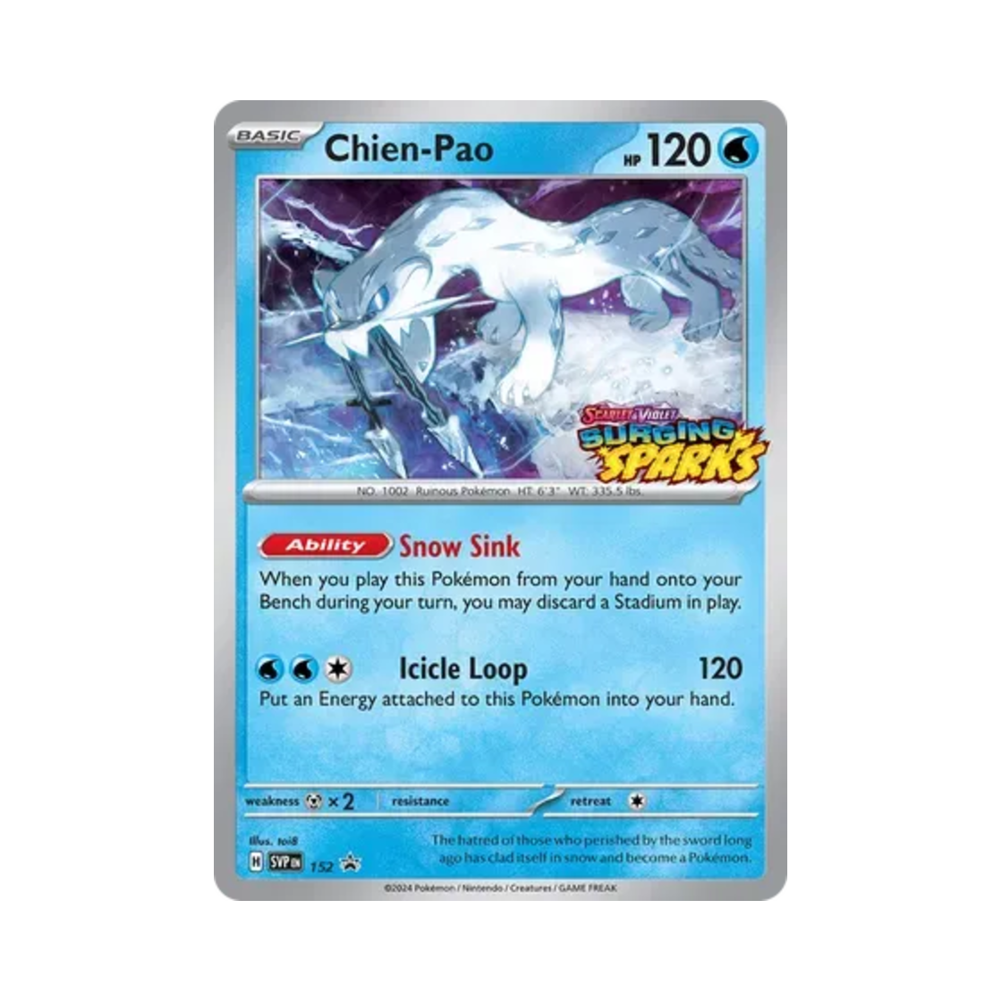 포켓몬 TCG 파오젠 P 스칼렛 & 바이올렛 프로모 카드 (영문판)(Pokemon TCG Chien Pao P Scarlet & Violet Promos (English Ver.)) - 1