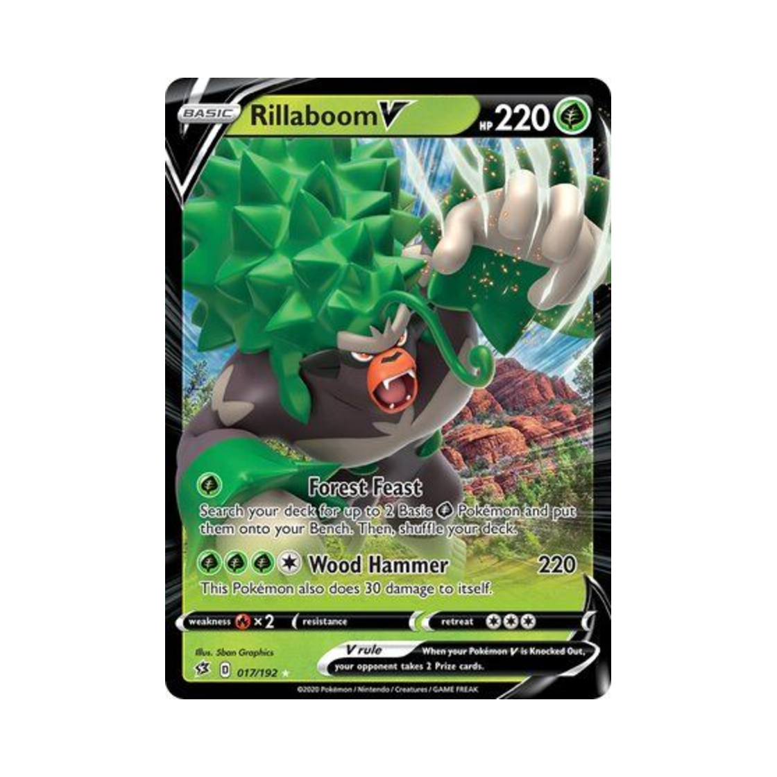 포켓몬 TCG 고릴타 V HRV 레벌 크래시 (영문판)(Pokemon TCG Rillaboom V HRV Rebel Clash (English Ver.)) - 1