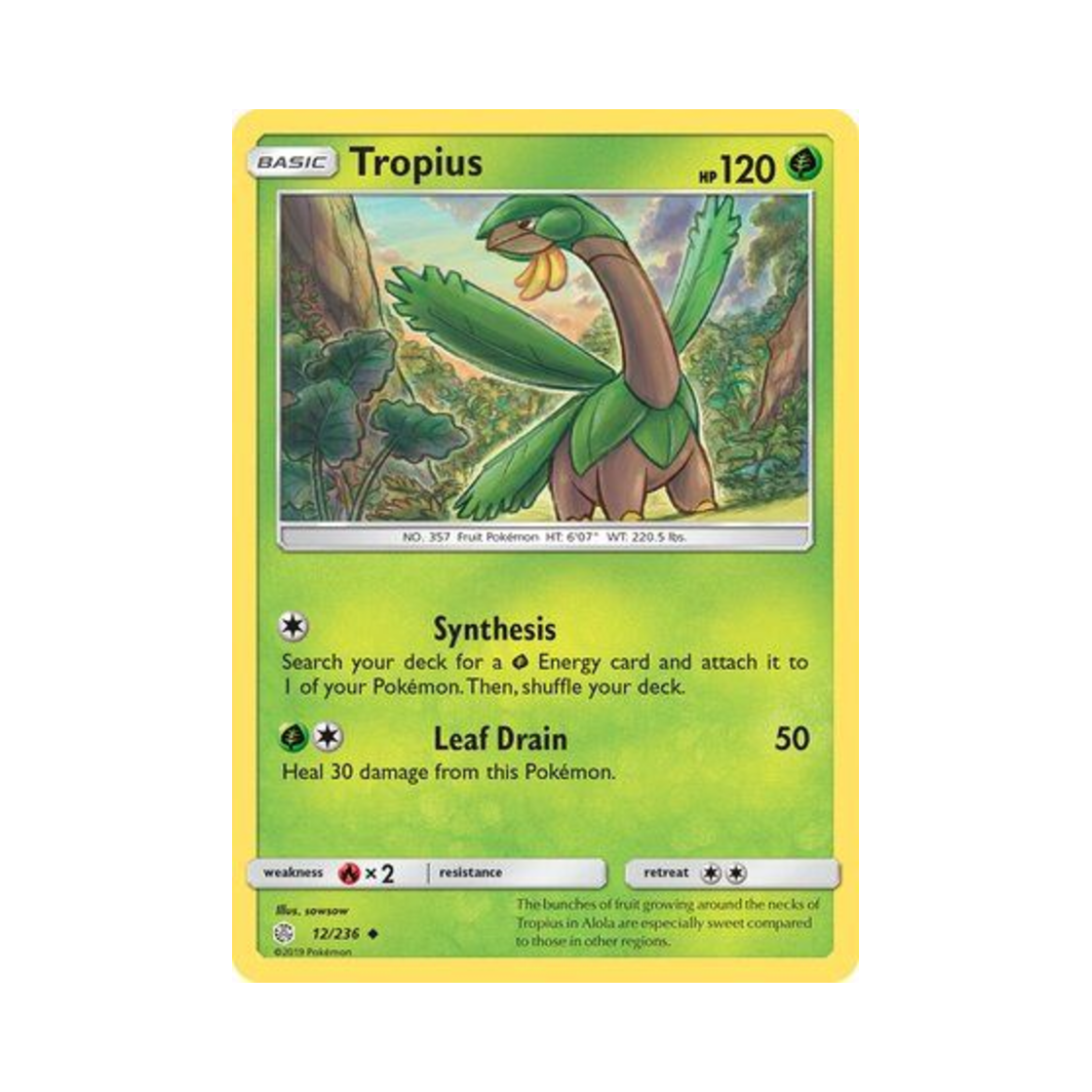 포켓몬 TCG 트로피우스 U 코스믹 이클립스 (영문판)(Pokemon TCG Tropius U Cosmic Eclipse (English Ver.))