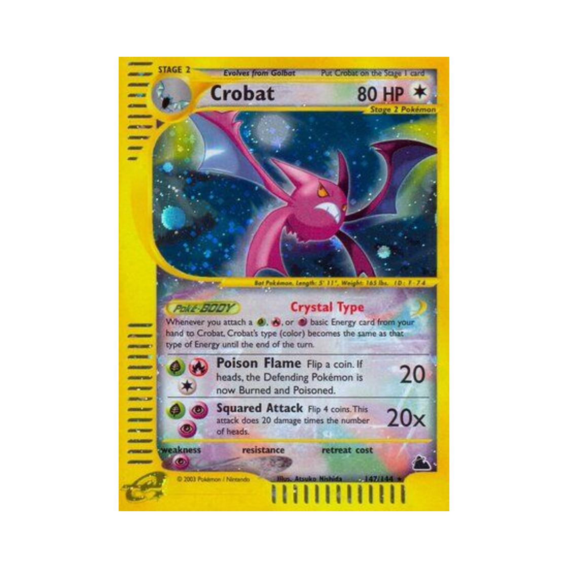 포켓몬 TCG 크로뱃 RS 스카이리지 (영문판)(Pokemon TCG Crobat RS Skyridge (English Ver.))