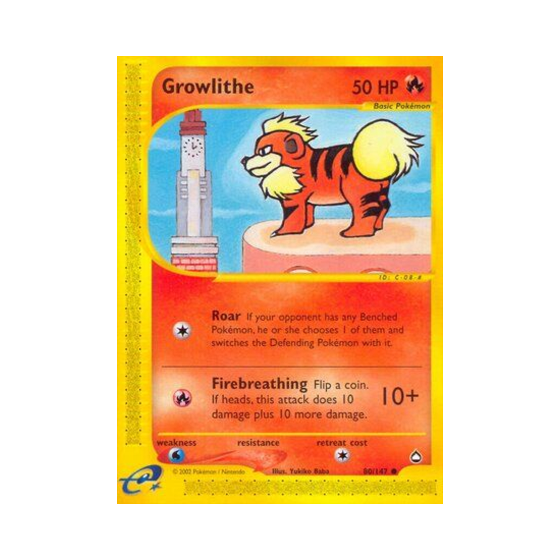 포켓몬 TCG 가디 C 아쿠아폴리스 (영문판)(Pokemon TCG Growlithe C Aquapolis (English Ver.)) - 1