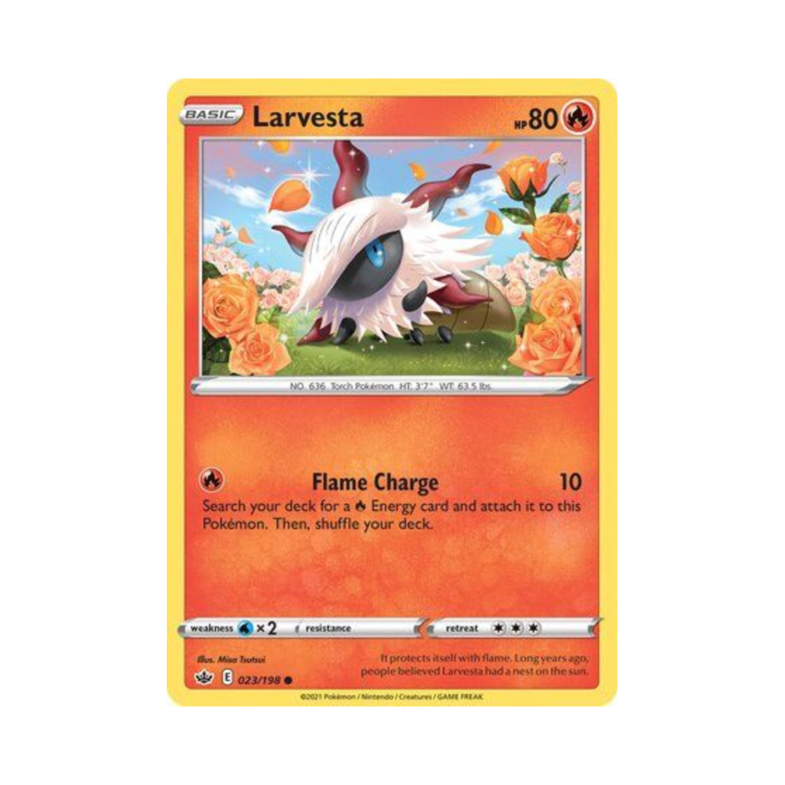 포켓몬 TCG 활화르바 C 칠링 레인 (영문판)(Pokemon TCG Larvesta C Chilling Reign (English Ver.)) - 1