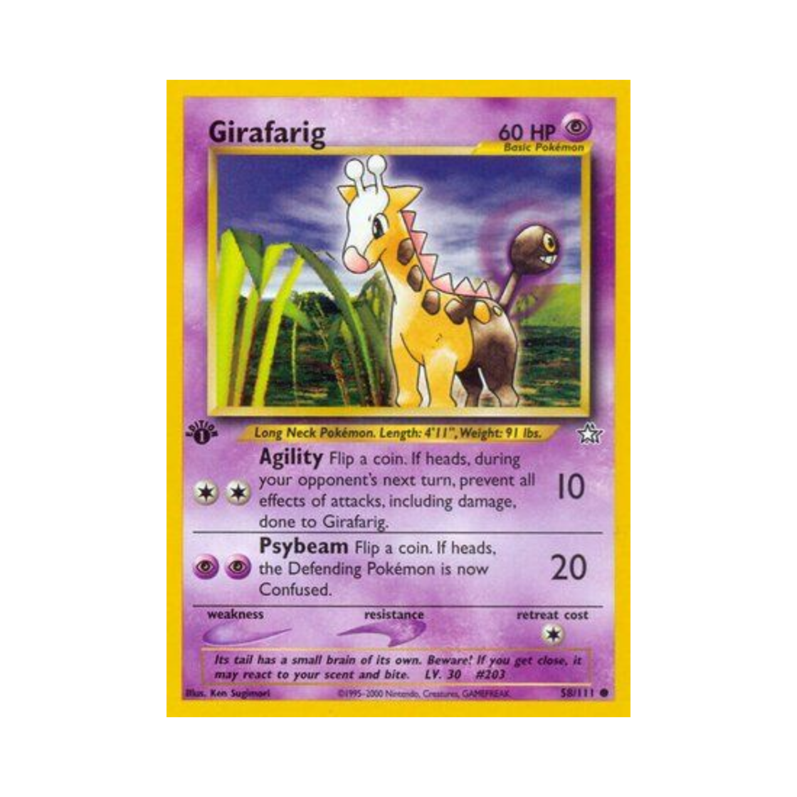 포켓몬 TCG 키링키 C 네오 제네시스 (영문판)(Pokemon TCG Girafarig C Neo Genesis (English Ver.)) - 1
