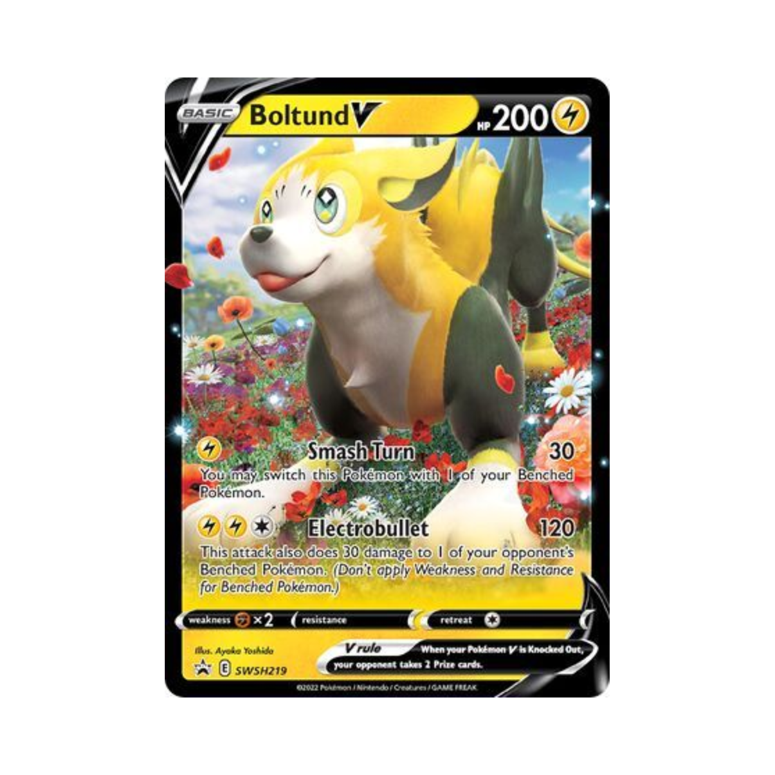 포켓몬 TCG 펄스멍 V 점보 P 소드 & 실드 프로모카드 (영문판)(Pokemon TCG Boltund V Jumbo P Sword & Shield Promos (English Ver.)) - 1
