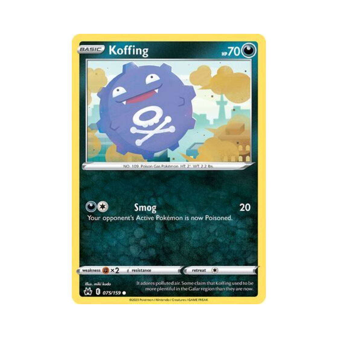 포켓몬 TCG 또가스 C 크라운 제니스 (영문판)(Pokemon TCG Koffing C Crown Zenith (English Ver.)) - 1