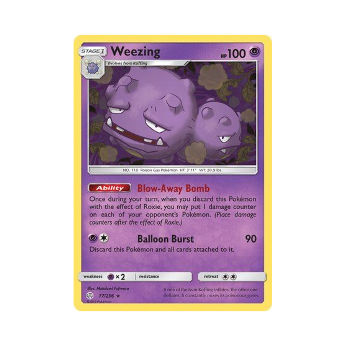 포켓몬 TCG 또도가스 R 코스믹 이클립스 (영문판)(Pokemon TCG Weezing R Cosmic Eclipse (English Ver.)) - 1