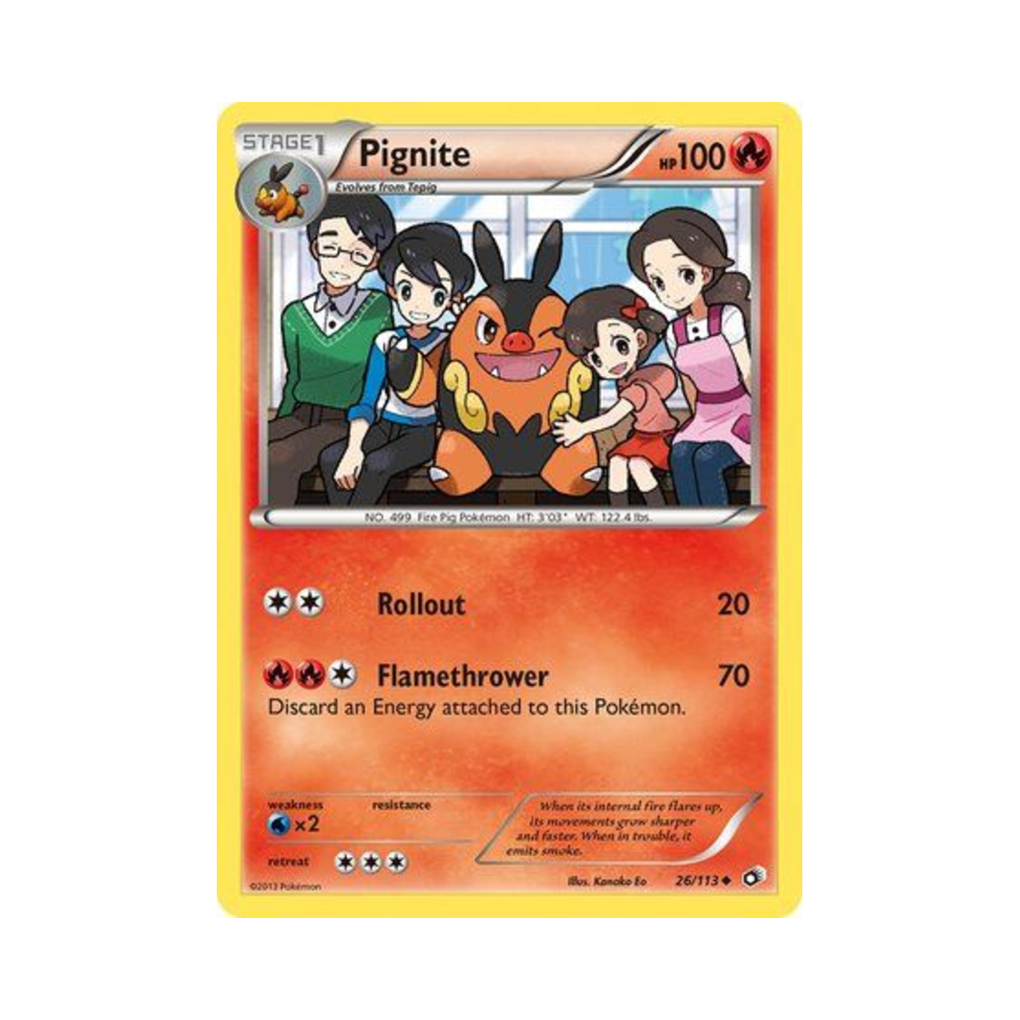 포켓몬 TCG 챠오꿀 U 레전더리 트레져스 (영문판)(Pokemon TCG Pignite U Legendary Treasures (English Ver.))