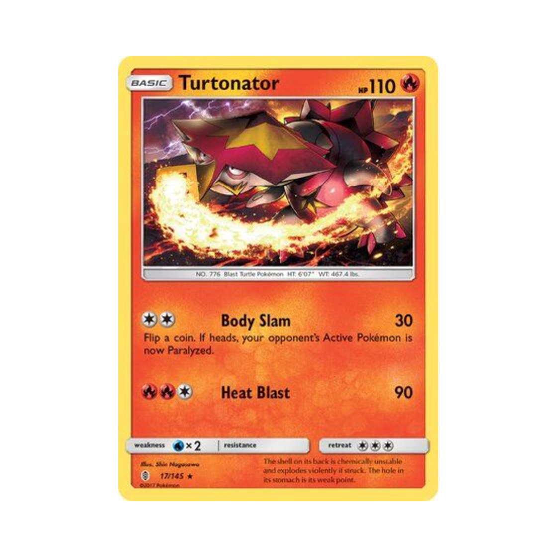 포켓몬 TCG 폭거북스 R 가디언스 라이징 (영문판)(Pokemon TCG Turtonator R Guardians Rising (English Ver.))