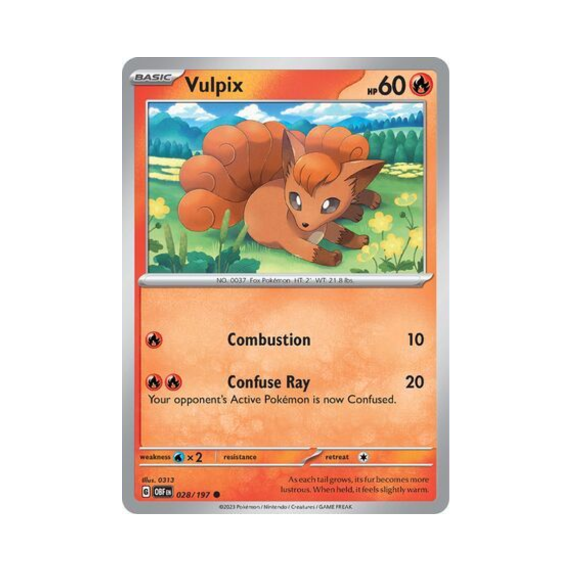 포켓몬 TCG 식스테일 C 옵시디언 플레임즈 (영문판)(Pokemon TCG Vulpix C Obsidian Flames (English Ver.)) - 1