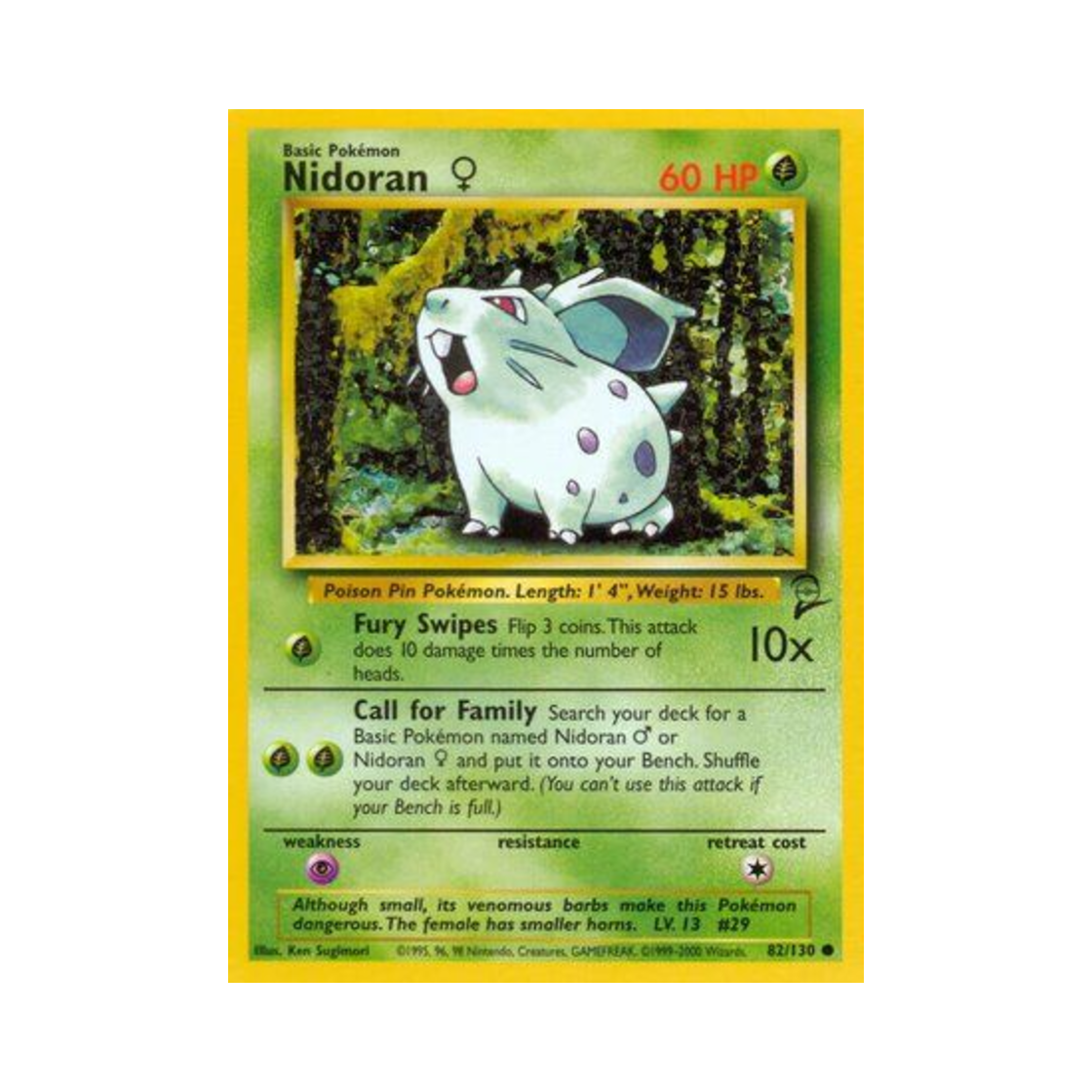 포켓몬 TCG 니드런♀ C 베이스 세트 2 (영문판)(Pokemon TCG Nidoran ♀ C Base Set 2 (English Ver.)) - 1