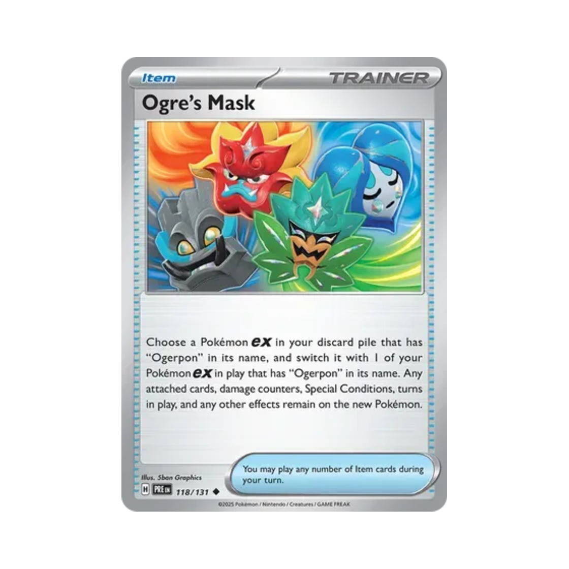 PRE118/131 Pokemon TCG Ogre's Mask U Prismatic Evolutions (English Ver.)