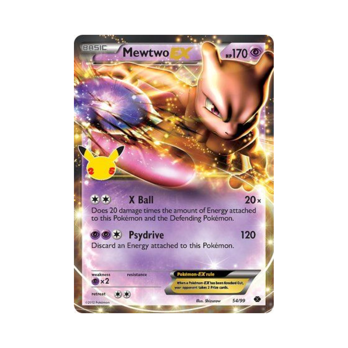 CEL54/99 Pokemon TCG Mewtwo EX RH Celebrations (English Ver.)