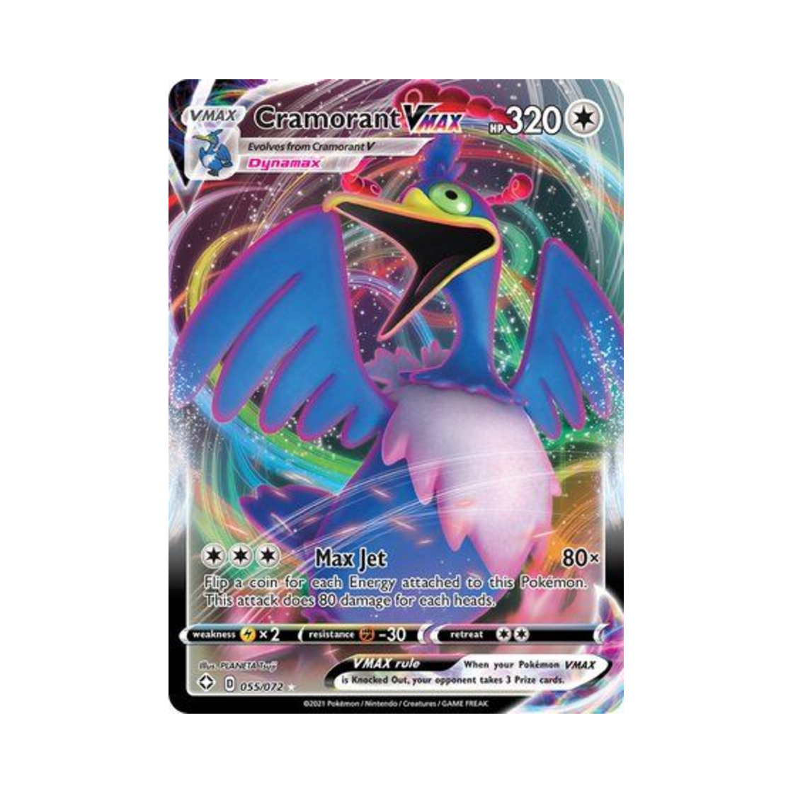 포켓몬 TCG 윽우지 VMAX HRV 샤이닝 페이츠 (영문판)(Pokemon TCG Cramorant VMAX HRV Shining Fates (English Ver.)) - 1