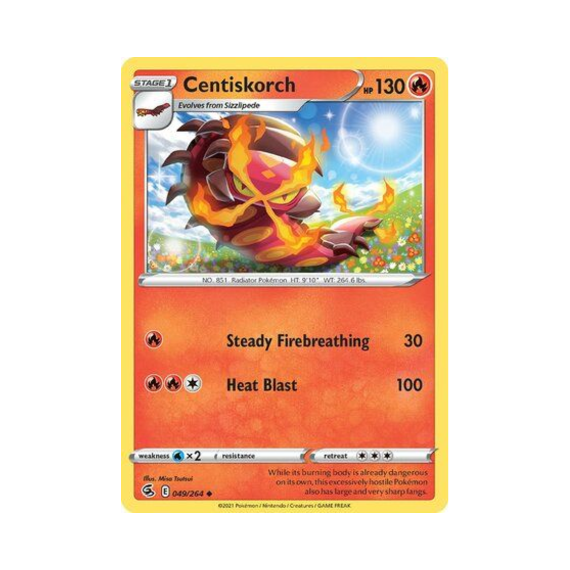 포켓몬 TCG 다태우지네 U 퓨전 스트라이크 (영문판)(Pokemon TCG Centiskorch U Fusion Strike (English Ver.)) - 1