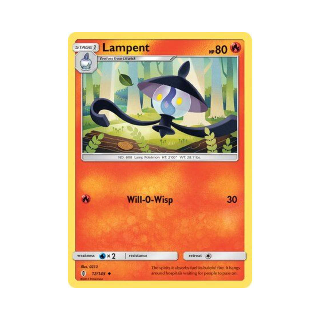 포켓몬 TCG 램프라 U 가디언스 라이징 (영문판)(Pokemon TCG Lampent U Guardians Rising (English Ver.)) - 1