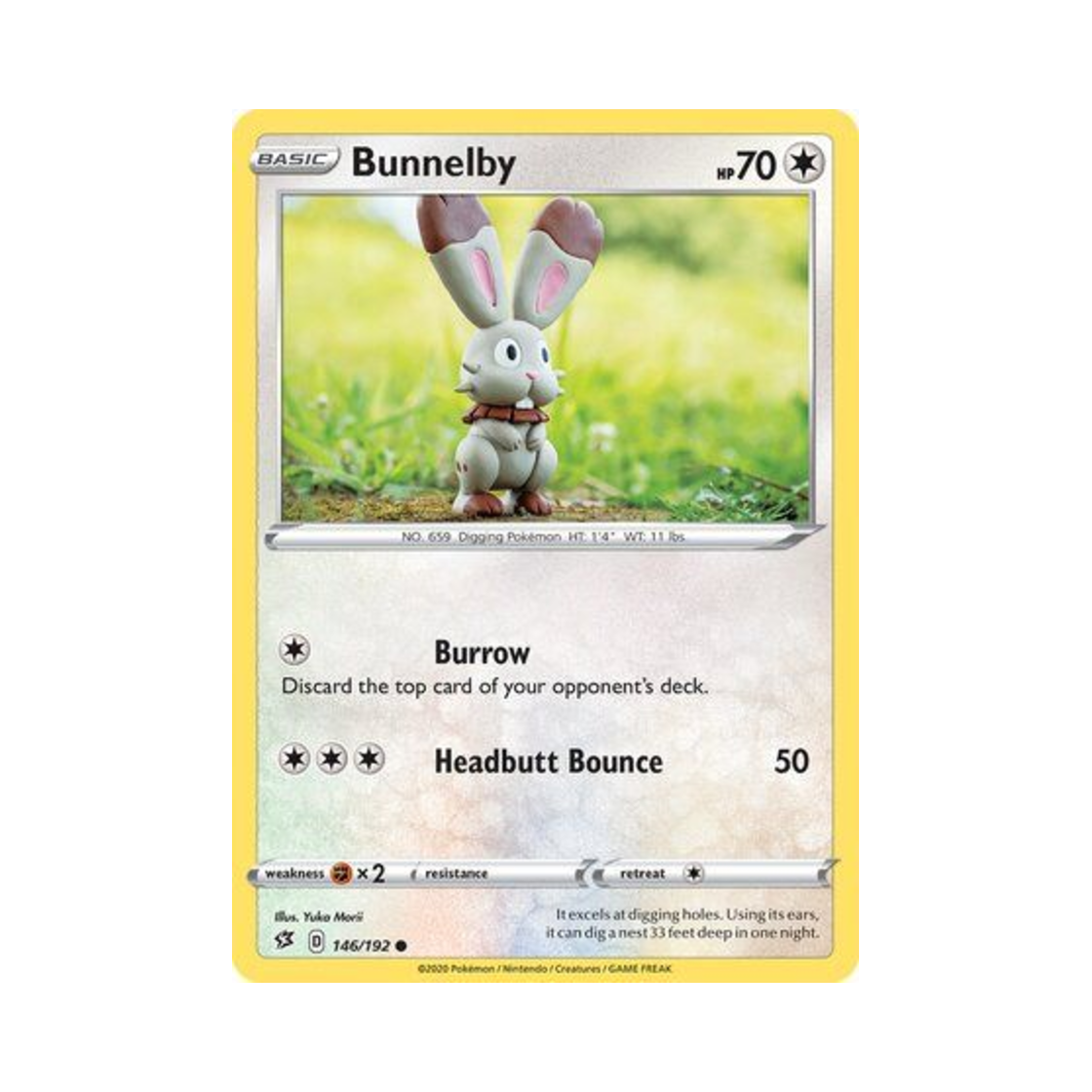 포켓몬 TCG 파르빗 C 레벌 크래시 (영문판)(Pokemon TCG Bunnelby C Rebel Clash (English Ver.)) - 1