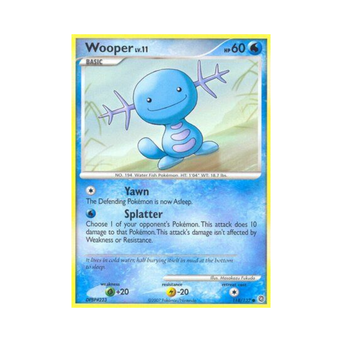 포켓몬 TCG 우파 C 시크릿 원더스 (영문판)(Pokemon TCG Wooper C Secret Wonders (English Ver.))